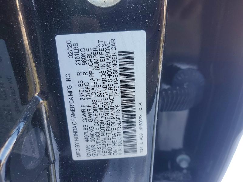Продажа на аукционе авто 2020 Acura Tlx, vin: 19UUB1F35LA011319, номер лота: 72235805