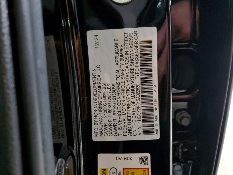 Продажа на аукционе авто 2025 Honda Accord, vin: 1HGCY2F64SA022630, номер лота: 73234675