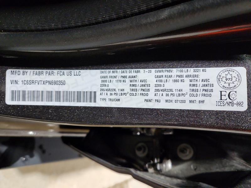 Продажа на аукционе авто 2023 Ram 1500 Sport, vin: 1C6SRFVTXPN690350, номер лота: 75600205