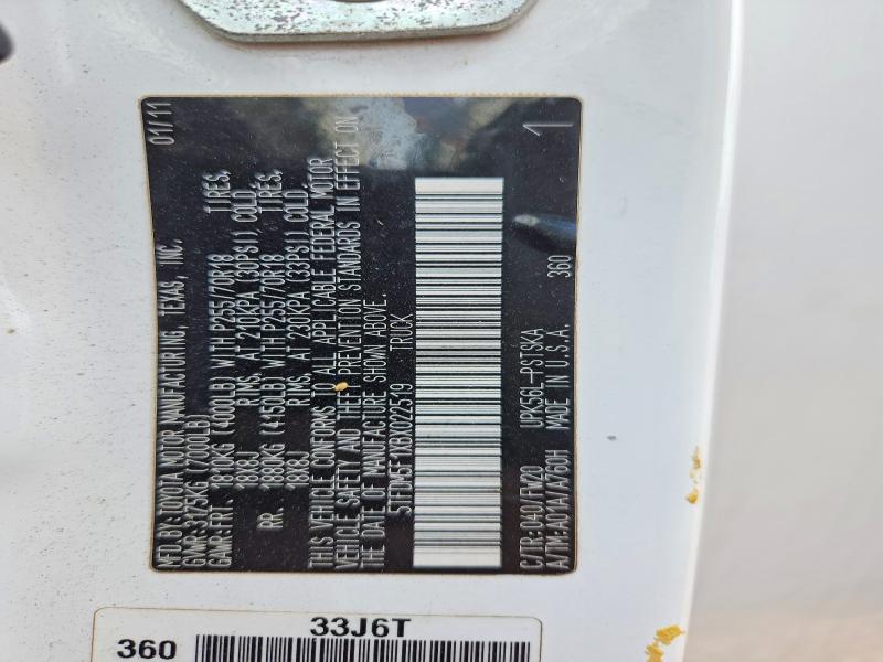 Aukcja sprzedaży 2011 Toyota Tundra, vin: 5TFDM5F1XBX022519, numer aukcji: 73954905
