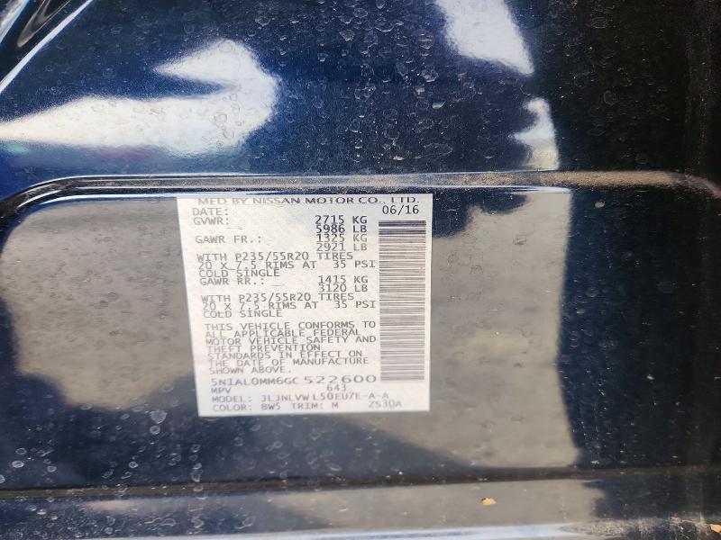 75066015 :رقم المزاد ، 5N1AL0MM6GC522600 vin ، 2016 Infiniti Qx60 مزاد بيع