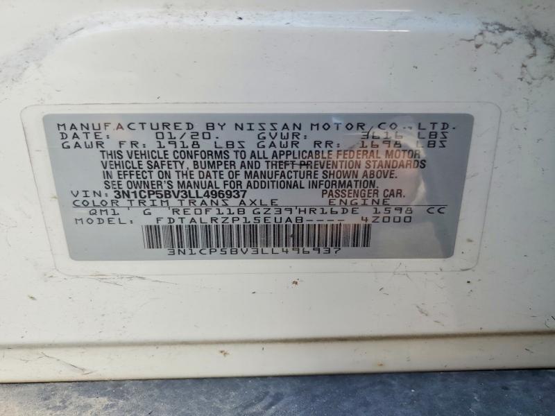 Aukcja sprzedaży 2020 Nissan Kicks S, vin: 3N1CP5BV3LL496937, numer aukcji: 97677835