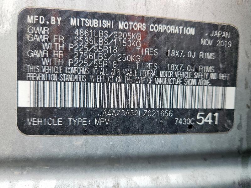 Продаж на аукціоні авто 2020 Mitsubishi Outlander, vin: JA4AZ3A32LZ021656, номер лоту: 74672505