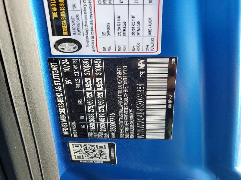 Продаж на аукціоні авто 2025 Mercedes-benz G, vin: W1NWM0AB4SX024884, номер лоту: 72418285