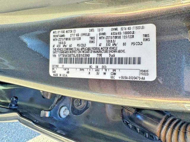 Auction sale of the 2018 Ford F350 Super, vin: 1FT8W3BT8JEB10390, lot number: 75508215