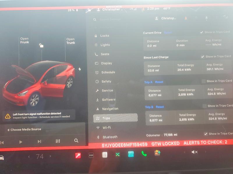 2021 Tesla Model Y მანქანა იყიდება აუქციონზე, vin: 5YJYGDEE6MF159459, აუქციონის ნომერი: 98273755