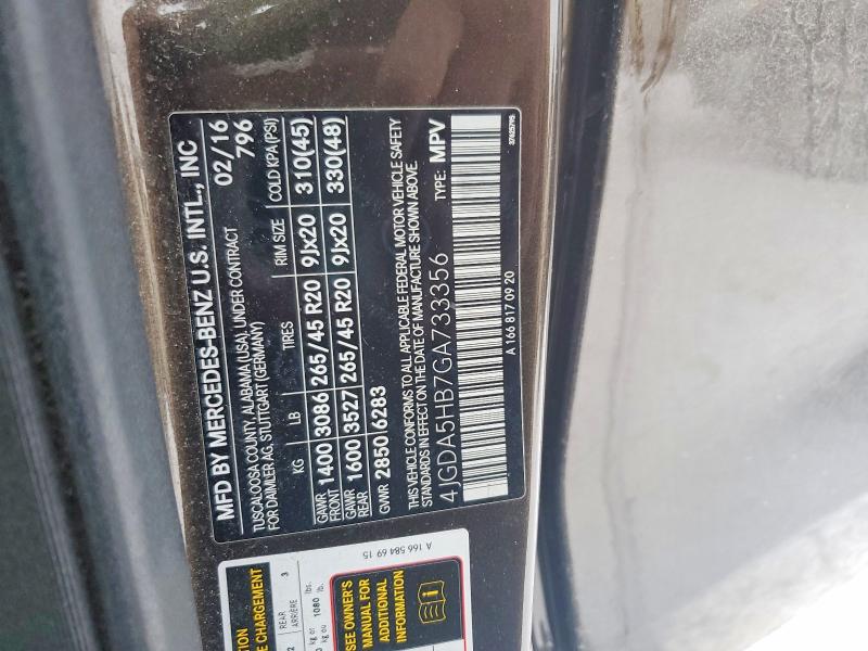 Aukcja sprzedaży 2016 Mercedes-benz Gle, vin: 4JGDA5HB7GA733356, numer aukcji: 73196245