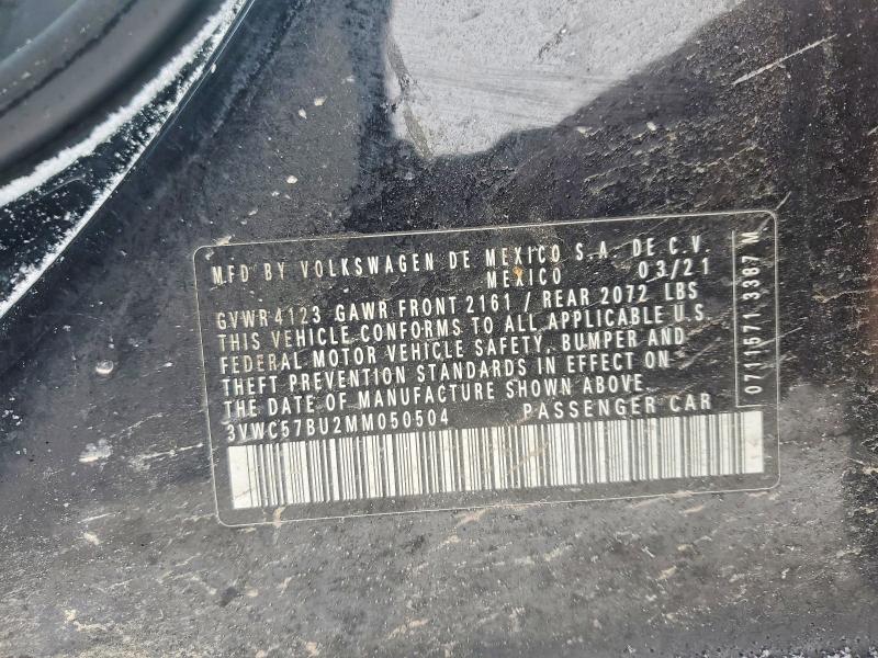 Aukcja sprzedaży 2021 Volkswagen Jetta, vin: 3VWC57BU2MM050504, numer aukcji: 74463785