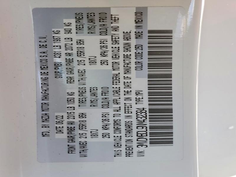 73705995 :رقم المزاد ، 3MVDMBDL9NM432384 vin ، 2022 Mazda Cx-30 مزاد بيع