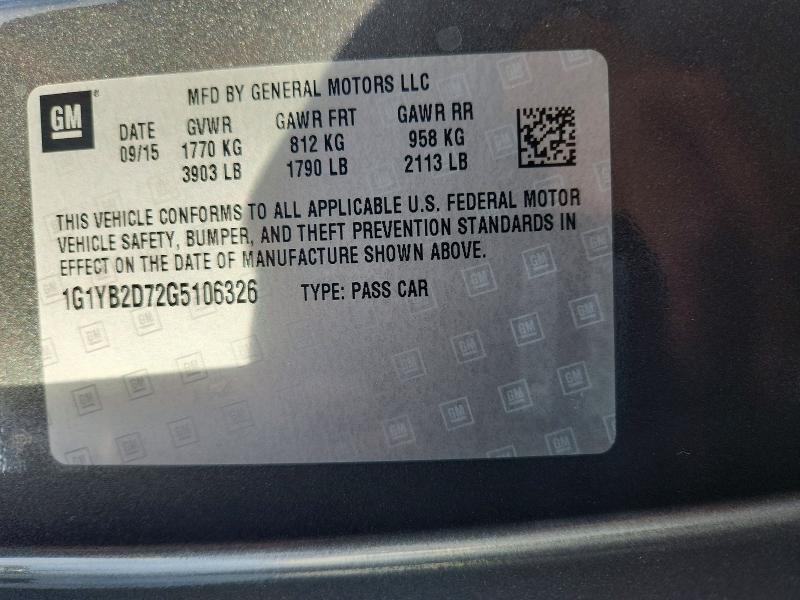Aukcja sprzedaży 2016 Chevrolet Corvette, vin: 1G1YB2D72G5106326, numer aukcji: 73654095