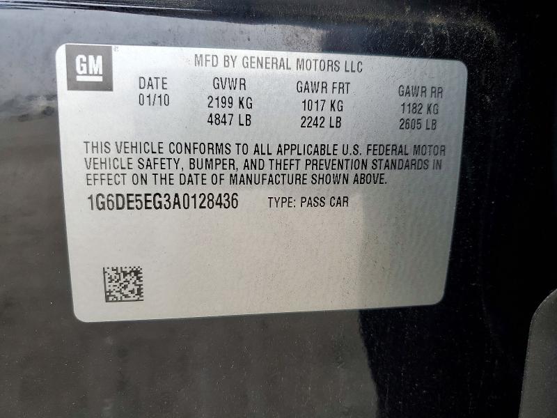 Продаж на аукціоні авто 2010 Cadillac Cts, vin: 1G6DE5EG3A0128436, номер лоту: 99934505