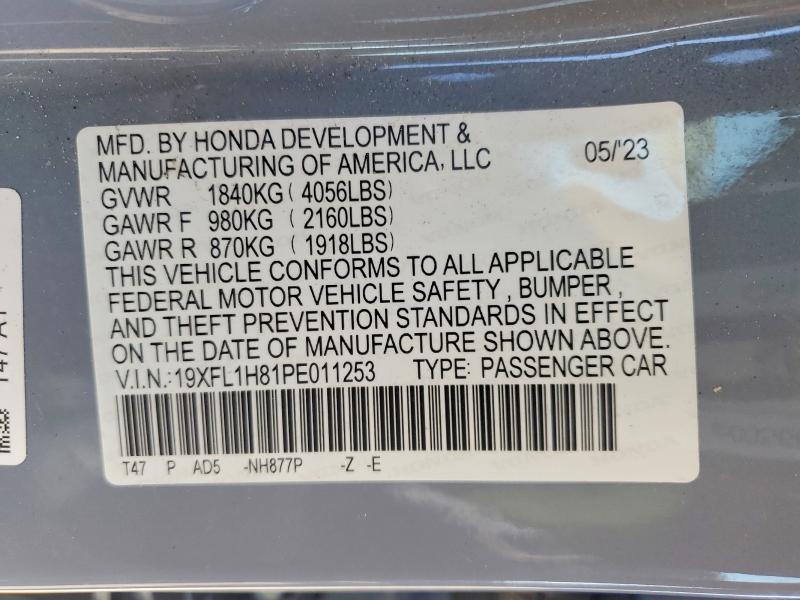 Aukcja sprzedaży 2023 Honda Civic, vin: 19XFL1H81PE011253, numer aukcji: 99647455