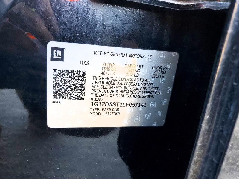 Продаж на аукціоні авто 2020 Chevrolet Malibu, vin: 1G1ZD5ST1LF057141, номер лоту: 73805605