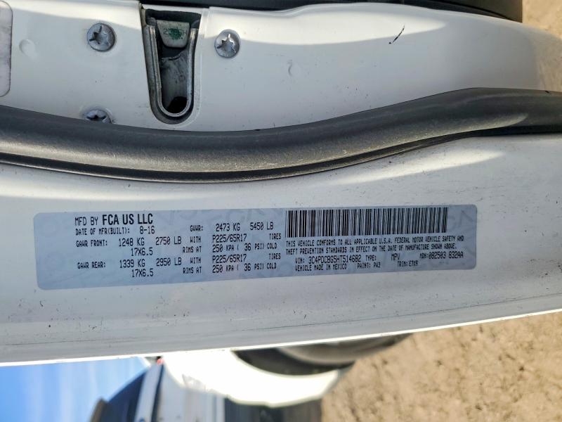 2017 Dodge Journey მანქანა იყიდება აუქციონზე, vin: 3C4PDCBG5HT514682, აუქციონის ნომერი: 75072095