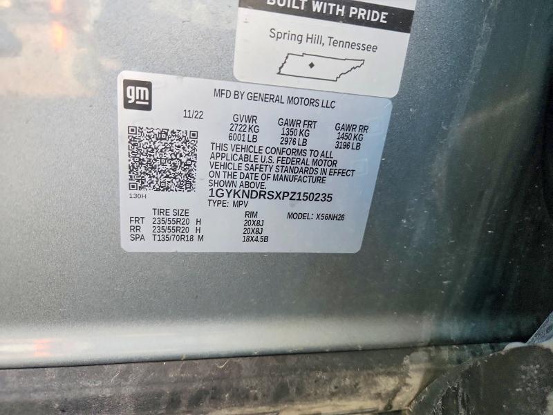 72144985 :رقم المزاد ، 1GYKNDRSXPZ150235 vin ، 2023 Cadillac Xt5 مزاد بيع