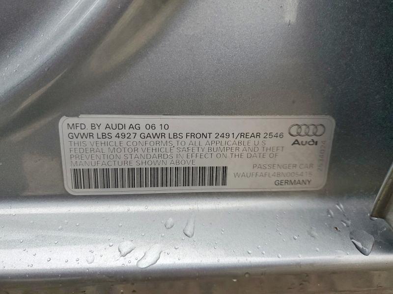 Продажа на аукционе авто 2011 Audi A4, vin: WAUFFAFL4BN005415, номер лота: 73117705