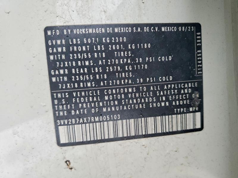 Продаж на аукціоні авто 2024 Volkswagen Tiguan, vin: 3VV2B7AX7RM005103, номер лоту: 73516305
