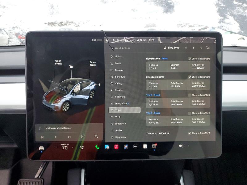 74821045 :رقم المزاد ، 5YJYGDEE8MF085123 vin ، 2021 Tesla Model Y مزاد بيع