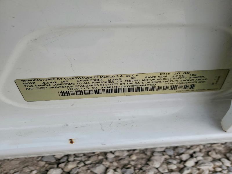Aukcja sprzedaży 2009 Volkswagen Jetta, vin: 3VWKM71K09M284730, numer aukcji: 72672315