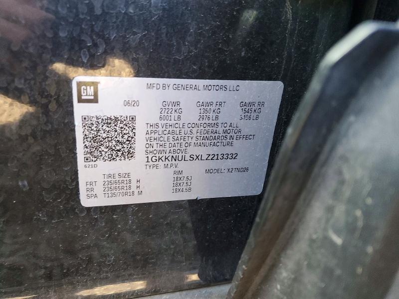Продаж на аукціоні авто 2020 Gmc Acadia, vin: 1GKKNULSXLZ213332, номер лоту: 72765805