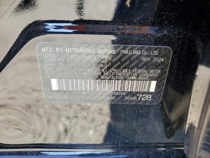 Продаж на аукціоні авто 2024 Mitsubishi Mirage, vin: ML32AUHJ8RH038166, номер лоту: 73741595