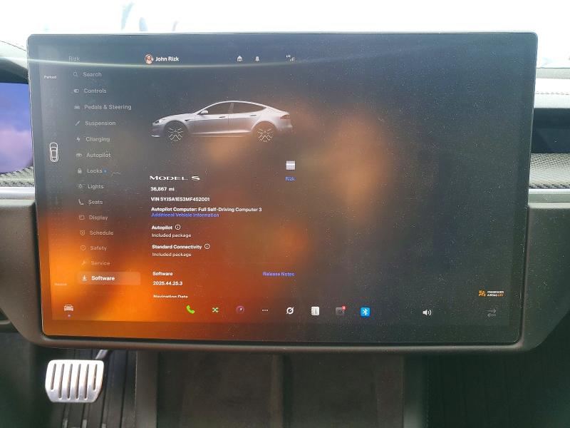 99058425 :رقم المزاد ، 5YJSA1E53MF452001 vin ، 2021 Tesla Model S مزاد بيع