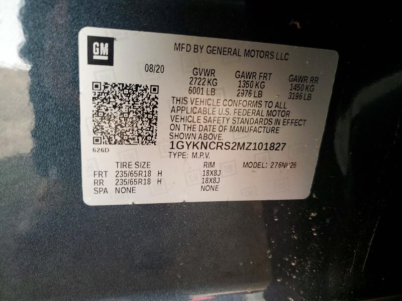 Aukcja sprzedaży 2021 Cadillac Xt5 Premiu, vin: 1GYKNCRS2MZ101827, numer aukcji: 72193425