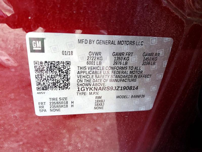 Aukcja sprzedaży 2018 Cadillac Xt5, vin: 1GYKNARS9JZ190814, numer aukcji: 72128685