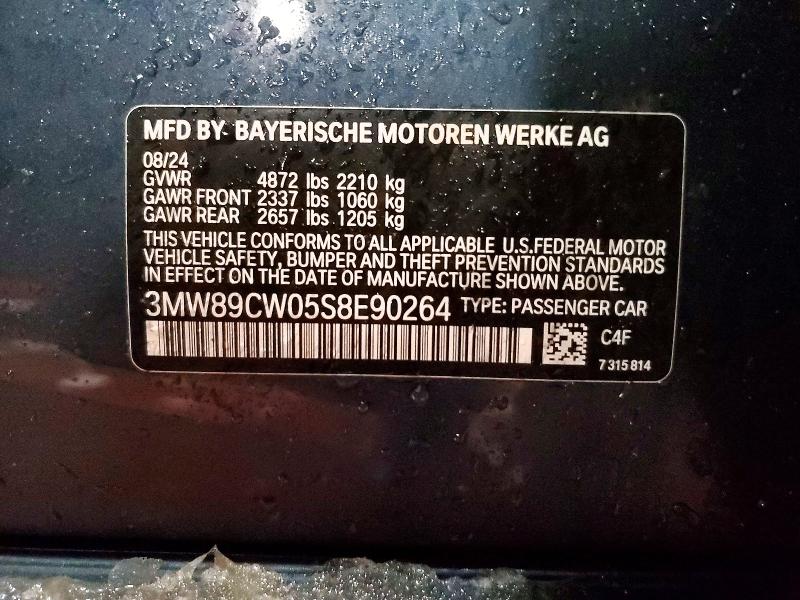 Aukcja sprzedaży 2025 Bmw 330xi, vin: 3MW89CW05S8E90264, numer aukcji: 72987905