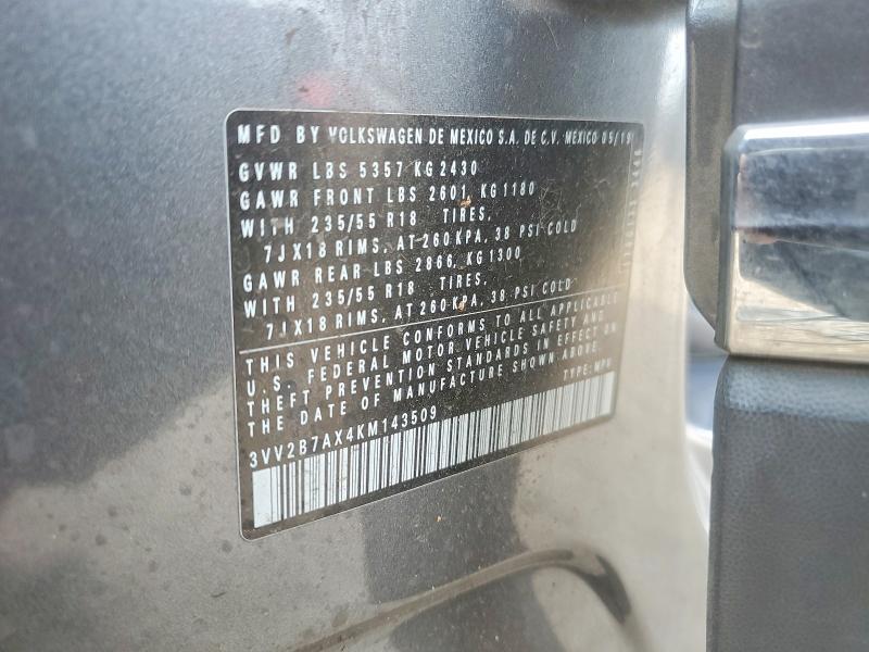 Aukcja sprzedaży 2019 Volkswagen Tiguan Se, vin: 3VV2B7AX4KM143509, numer aukcji: 72606955