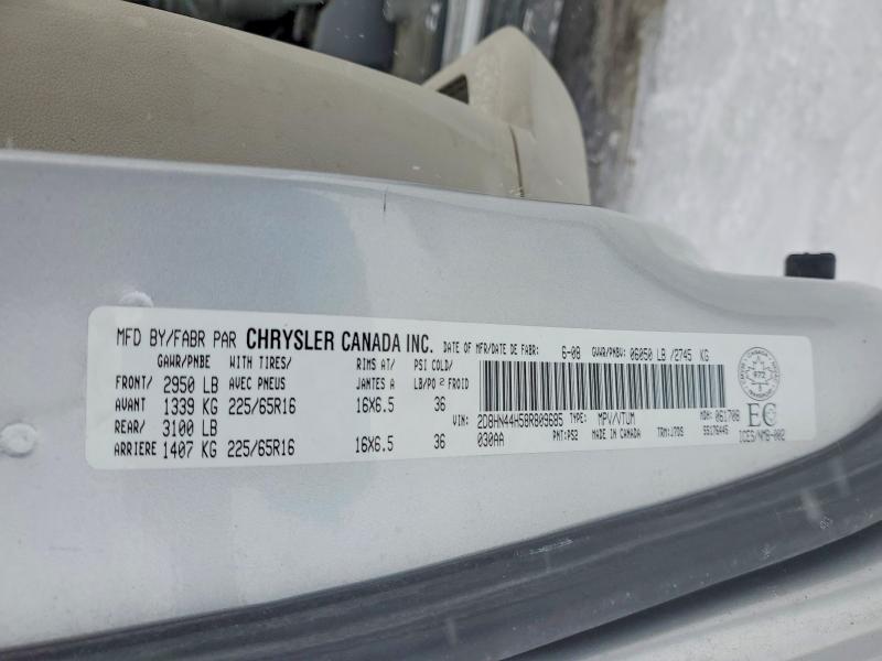 2008 Dodge Grand Caravan მანქანა იყიდება აუქციონზე, vin: 2D8HN44H58R809685, აუქციონის ნომერი: 73989035