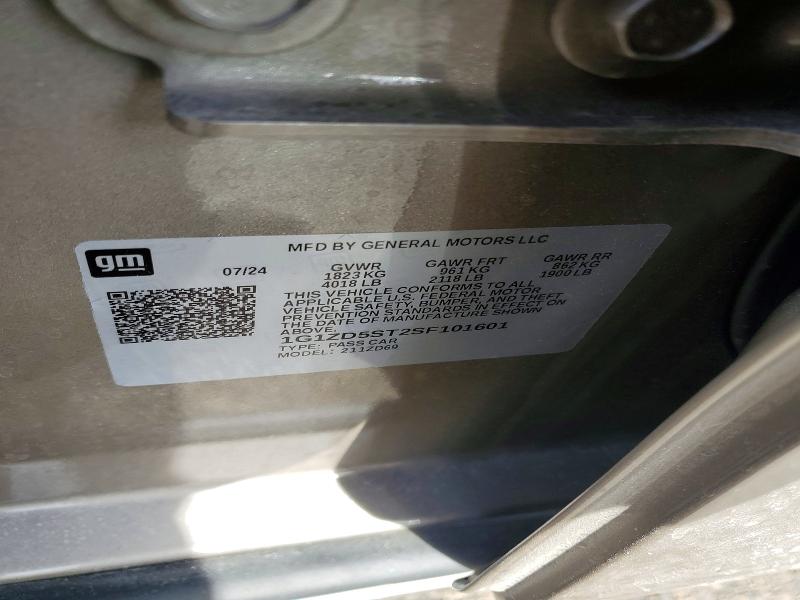 Продажа на аукционе авто 2025 Chevrolet Malibu, vin: 1G1ZD5ST2SF101601, номер лота: 74589575