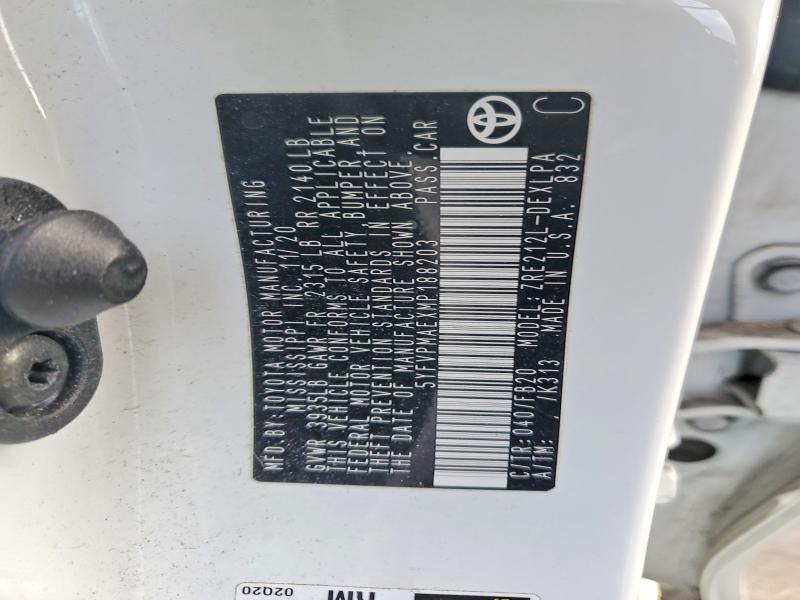 Aukcja sprzedaży 2021 Toyota Corolla, vin: 5YFVPMAEXMP188203, numer aukcji: 99484675