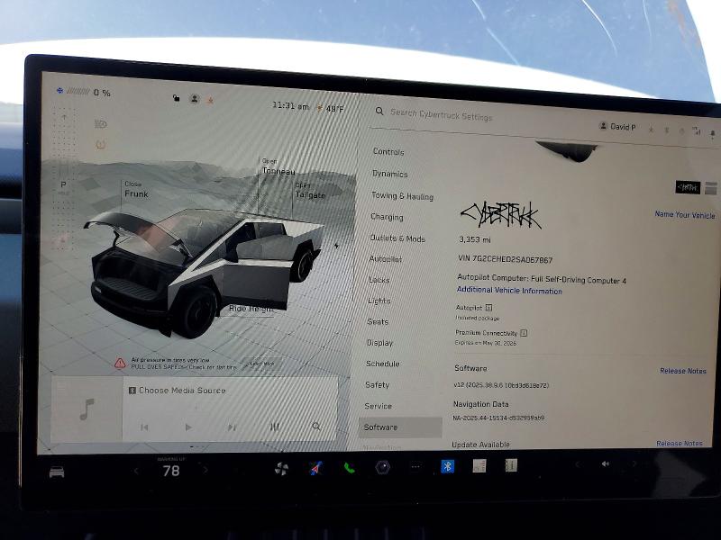 Продажа на аукционе авто 2025 Tesla Cybertruck, vin: 7G2CEHED2SA067867, номер лота: 98867795