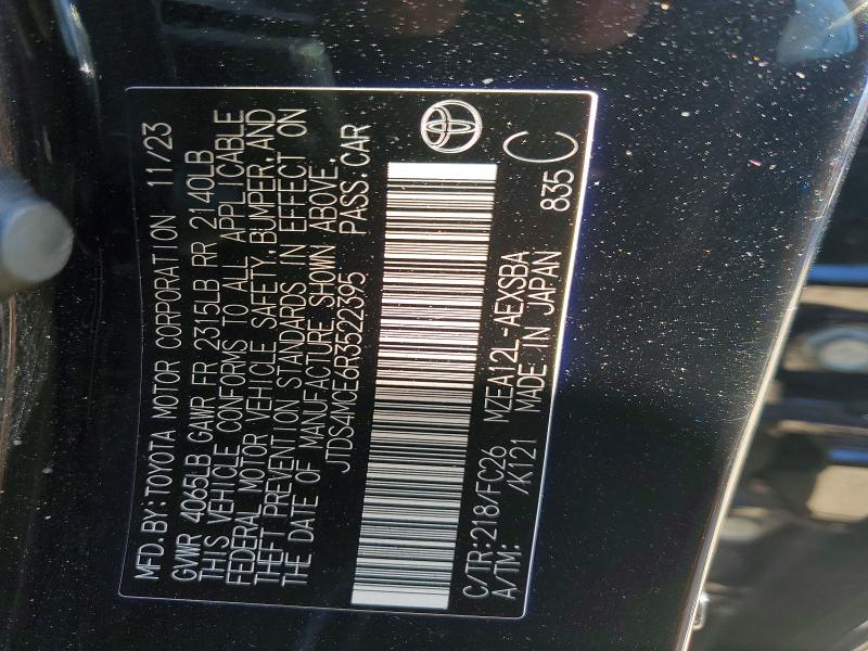 Aukcja sprzedaży 2024 Toyota Corolla, vin: JTDS4MCE6R3522395, numer aukcji: 98457895