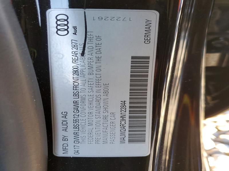 Aukcja sprzedaży 2017 Audi A7, vin: WAUW2AFC3HN122844, numer aukcji: 99875275