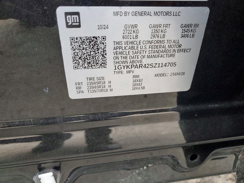 2025 Cadillac Xt6 მანქანა იყიდება აუქციონზე, vin: 1GYKPAR42SZ114705, აუქციონის ნომერი: 73994675