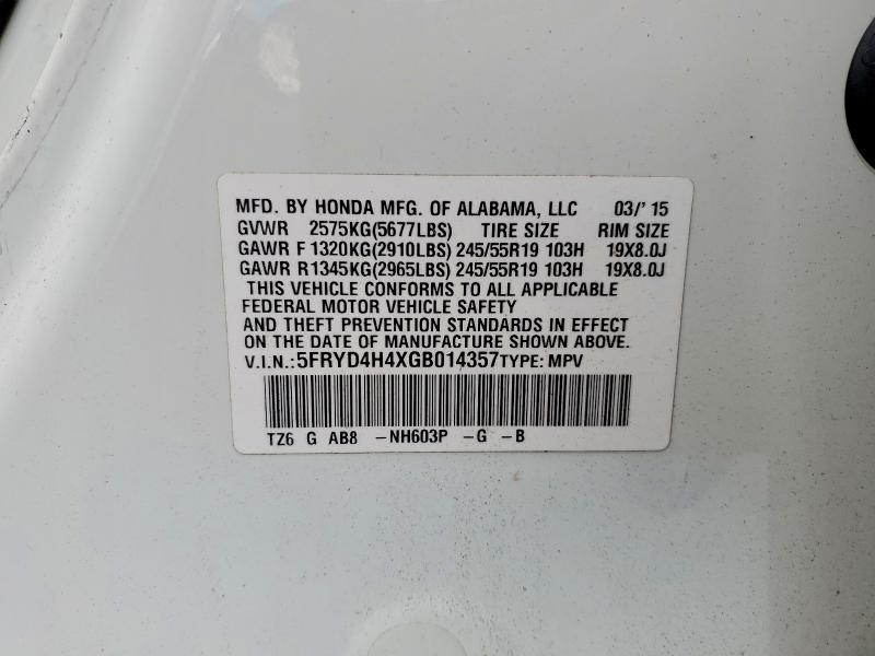 2016 Acura Mdx მანქანა იყიდება აუქციონზე, vin: 5FRYD4H4XGB014357, აუქციონის ნომერი: 72948515