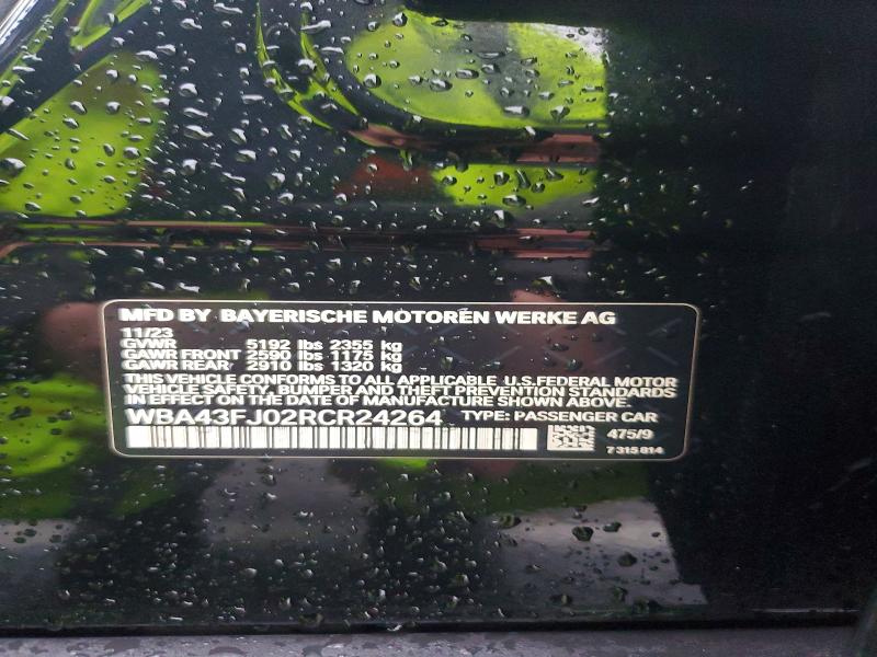 Продажа на аукционе авто 2024 Bmw 530, vin: WBA43FJ02RCR24264, номер лота: 98672795
