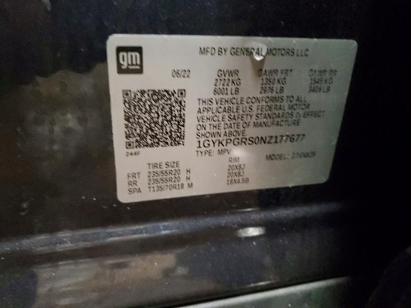 Продаж на аукціоні авто 2022 Cadillac Xt6, vin: 1GYKPGRS0NZ177677, номер лоту: 96886125