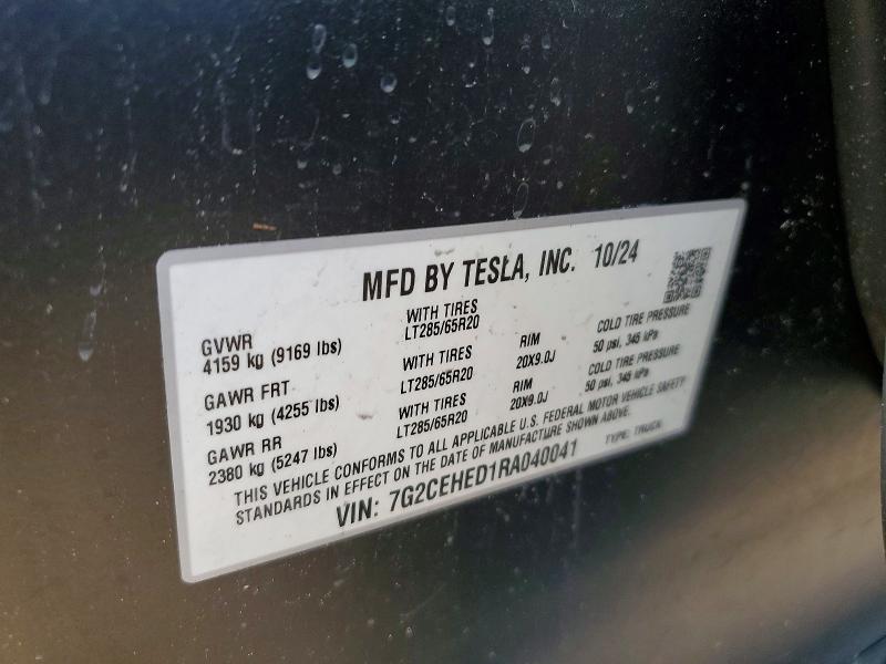 Продажа на аукционе авто 2024 Tesla Cybertruck, vin: 7G2CEHED1RA040041, номер лота: 98253785