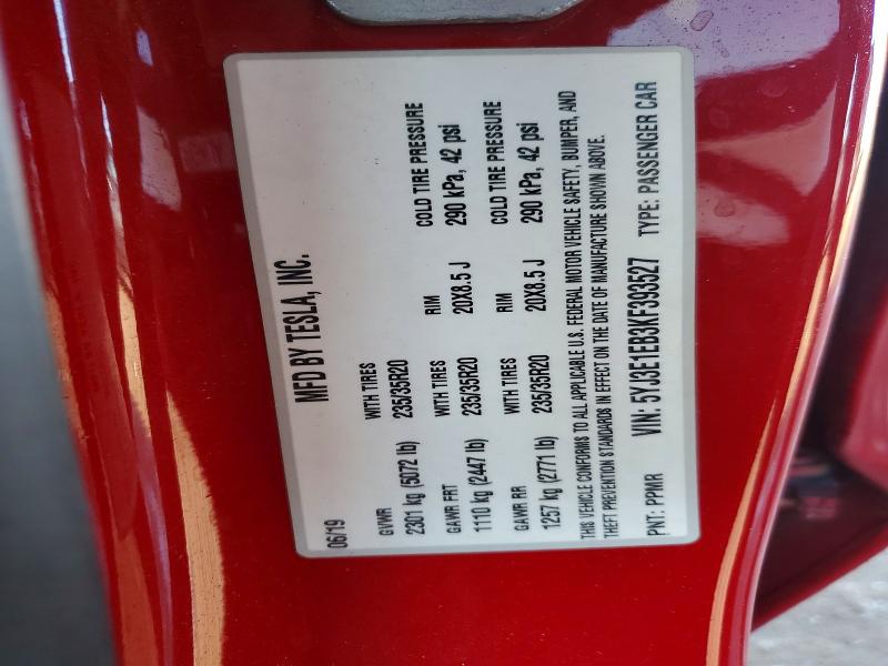 Aukcja sprzedaży 2019 Tesla Model 3, vin: 5YJ3E1EB3KF393527, numer aukcji: 99644455