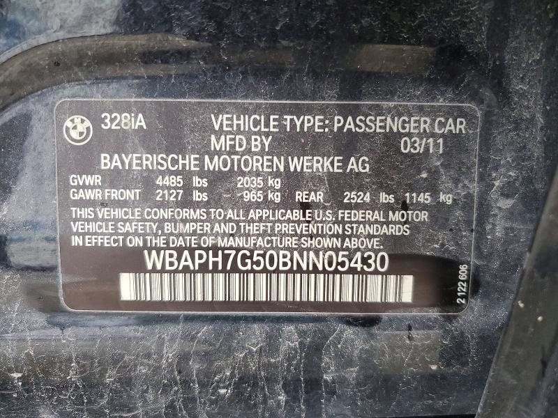 Продаж на аукціоні авто 2011 Bmw 328 I, vin: WBAPH7G50BNN05430, номер лоту: 73183745