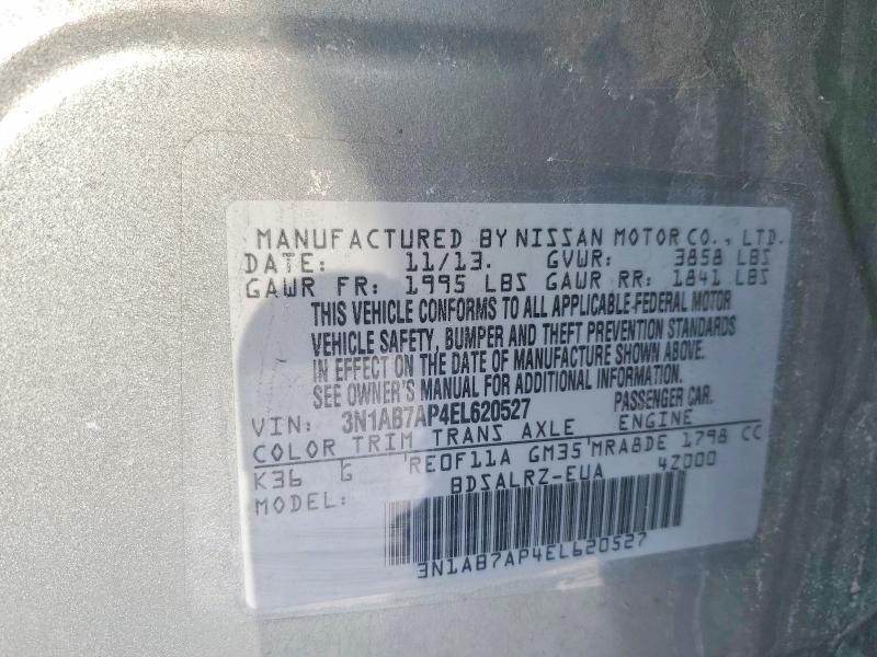 Продаж на аукціоні авто 2014 Nissan Sentra, vin: 3N1AB7AP4EL620527, номер лоту: 74970455