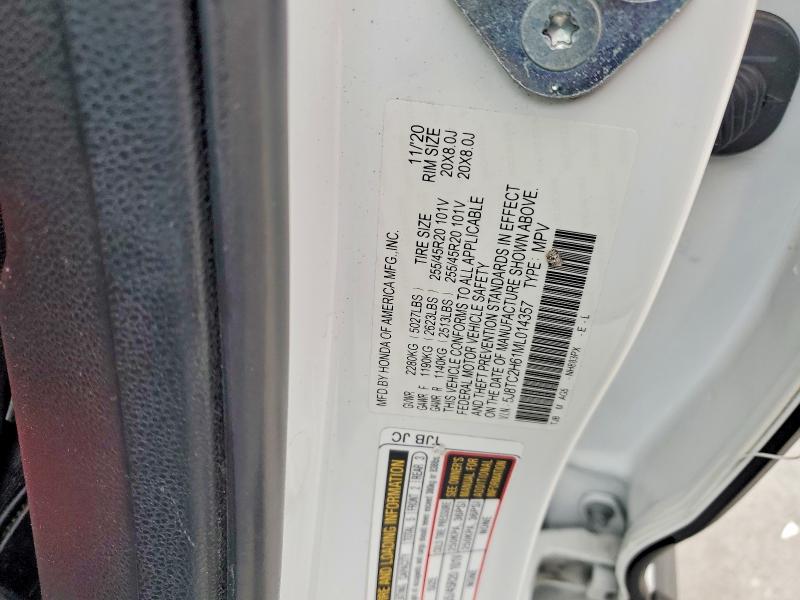 2021 Acura Rdx A-spec მანქანა იყიდება აუქციონზე, vin: 5J8TC2H61ML014357, აუქციონის ნომერი: 98170205