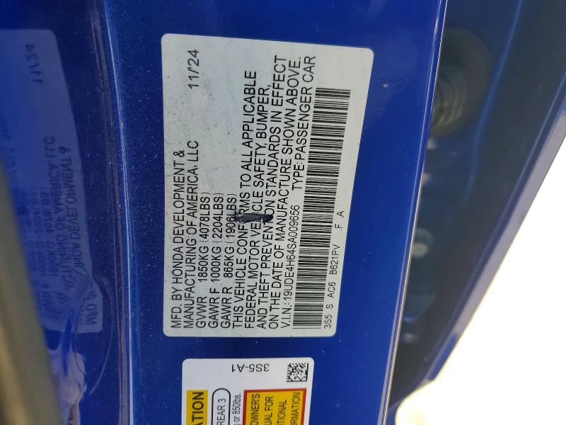 2025 Acura Integra მანქანა იყიდება აუქციონზე, vin: 19UDE4H64SA009656, აუქციონის ნომერი: 72588905