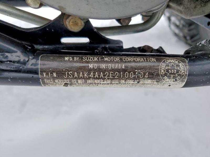 98020275 :رقم المزاد ، JSAAK4AA2E2100104 vin ، 2014 Suzuki Lt-a400 مزاد بيع