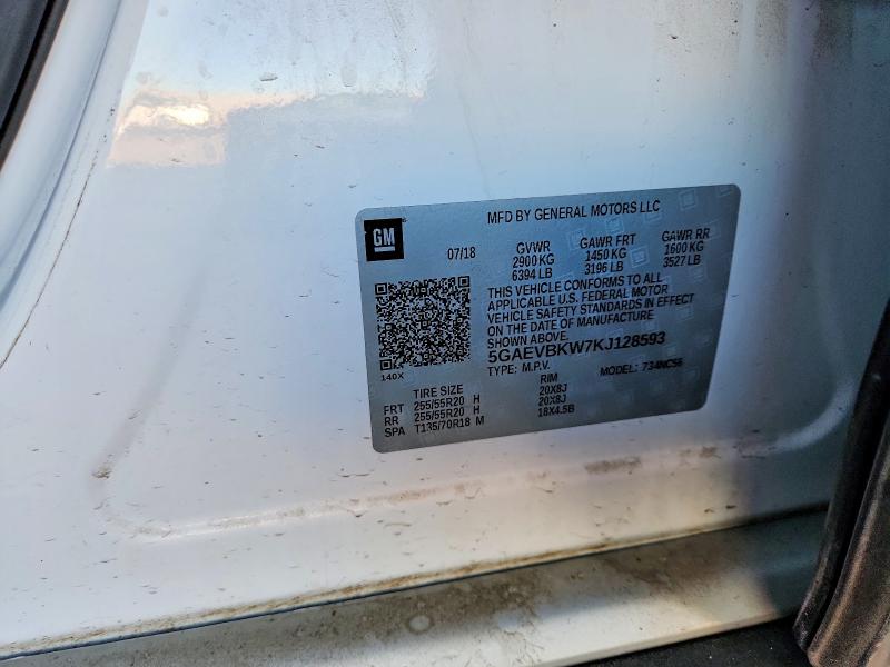 2019 Buick Enclave მანქანა იყიდება აუქციონზე, vin: 5GAEVBKW7KJ128593, აუქციონის ნომერი: 72441705