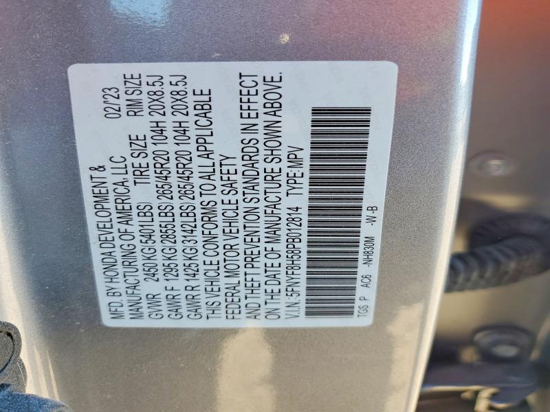 Продаж на аукціоні авто 2023 Honda Passport E, vin: 5FNYF8H58PB012814, номер лоту: 73274695