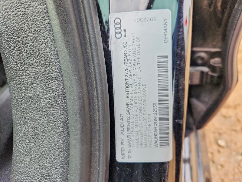 75163805 :رقم المزاد ، WAUHGAFC2GN122956 vin ، 2016 Audi A6 مزاد بيع